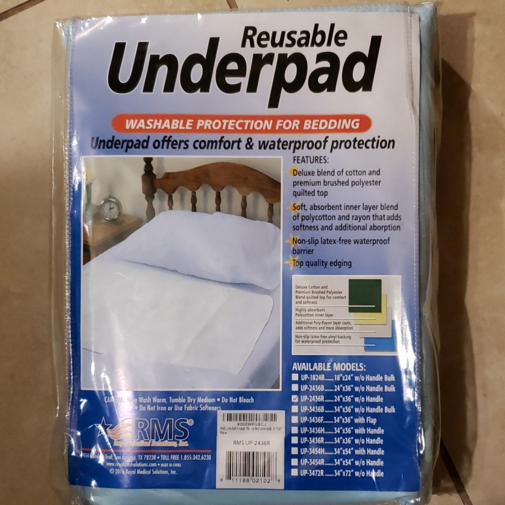 Reusable underpad 26x36